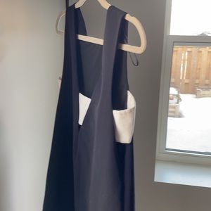 Zara Black Dress w/ White Bandeau - Size Large